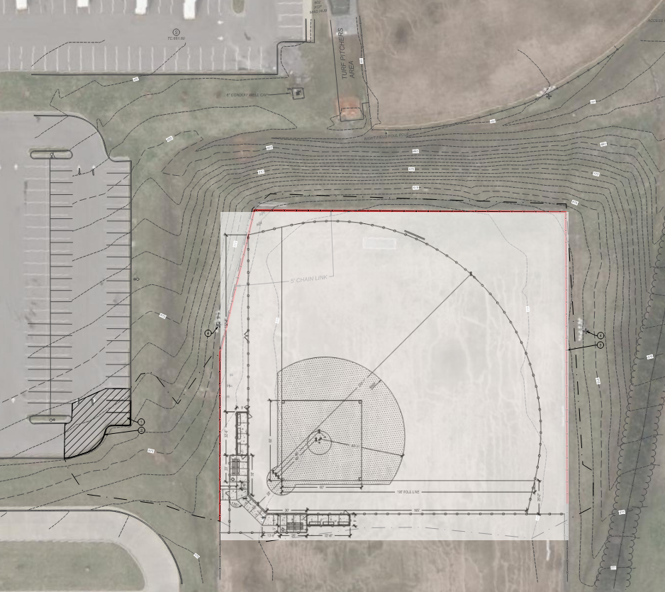 Softball field drawing